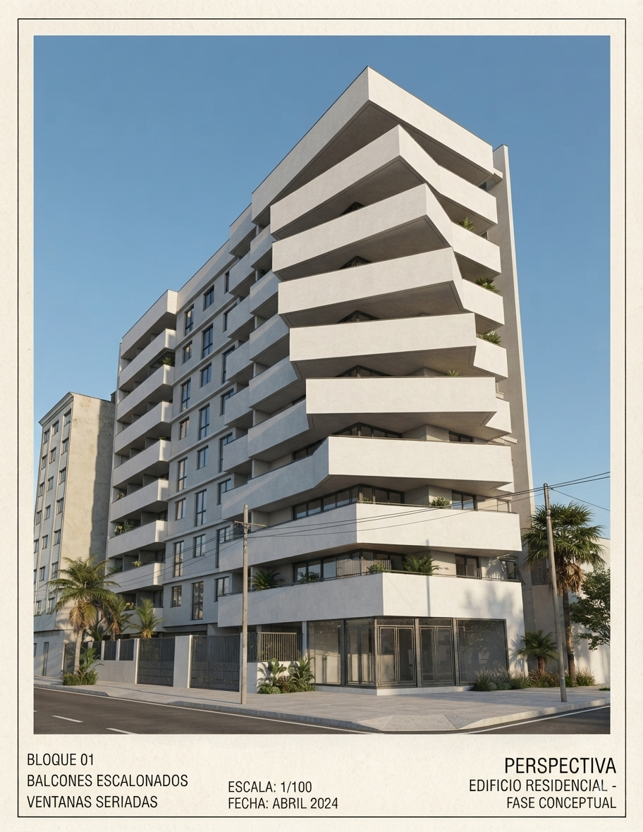 Mystic Tower Caracas — Perspectiva — Edificio residencial, fase conceptual